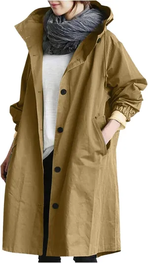 Women's Winter Overcoat Mid-Long Stand Collar Single Breasted Coat Outerwear
