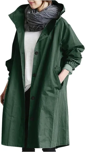 Women's Winter Overcoat Mid-Long Stand Collar Single Breasted Coat Outerwear