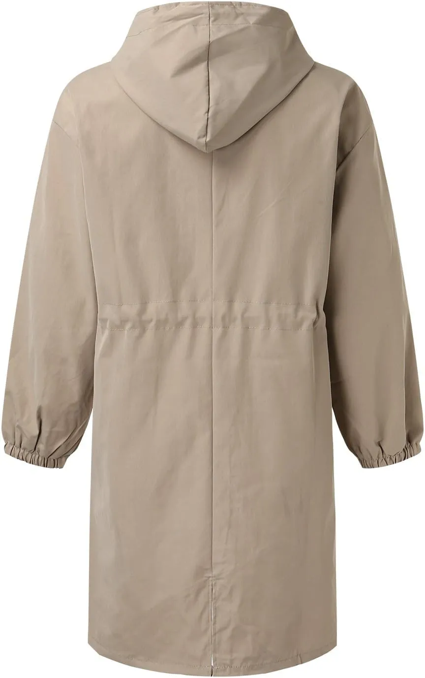 Women's Winter Overcoat Mid-Long Stand Collar Single Breasted Coat Outerwear