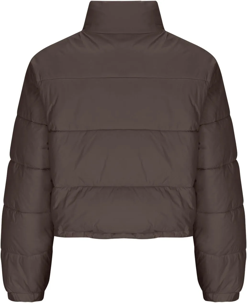 Womens Winter Short Coats Turtleneck Puffer Jackets Sexy Crop Casual Solid Color Padded Wadded Down Coat Top