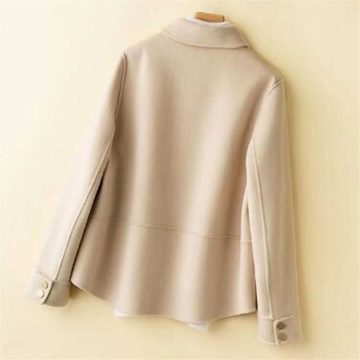 Wool Coat Women's Wool Blends Coat Winter Autumn Elegant Woolen Outerwear