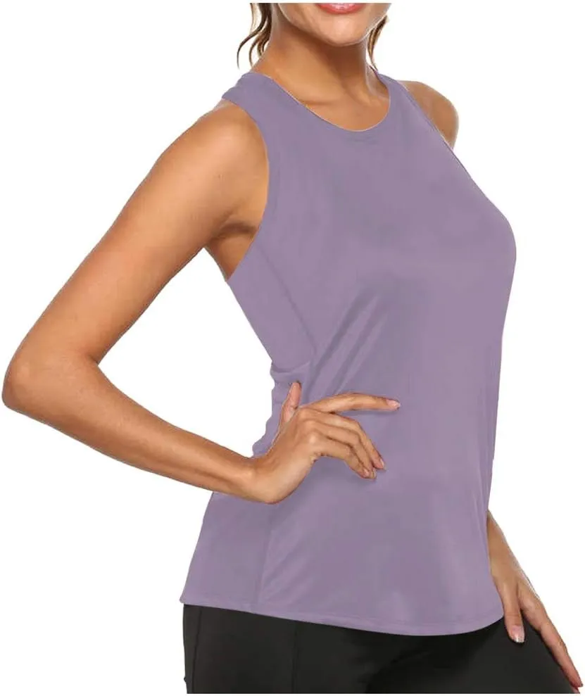 Workout Tank Tops for Women Upf50  Breathable Athletic Running Shirts Sleeveless Tank Yoga Tops Quick Dry Tank Top