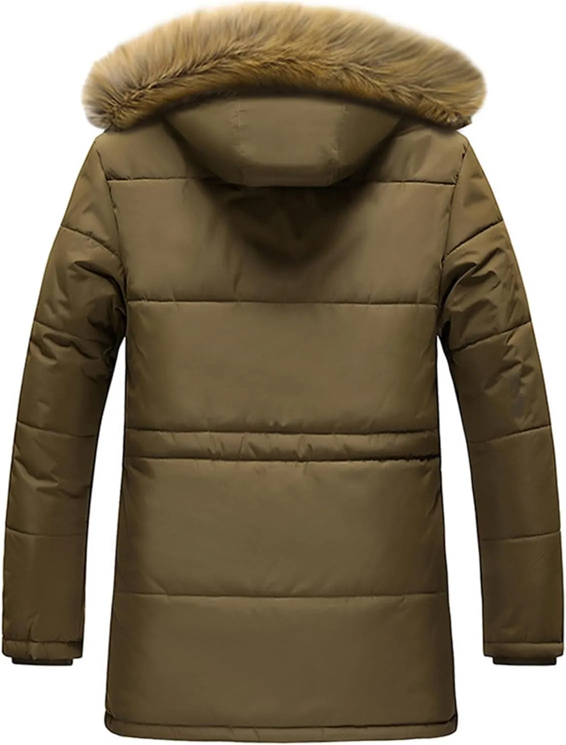 Xiaojmake Mens Winter Warm Ski Jacket with Fur Hood Fleece Lining Mountain Windproof Packable Parka Jackets Hiking Snow Coat