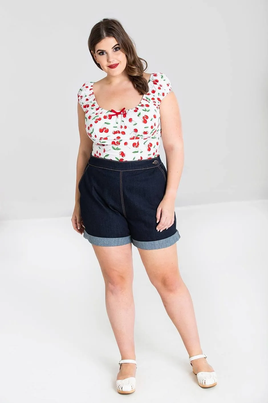 Yaz Dark Blue Denim Shorts