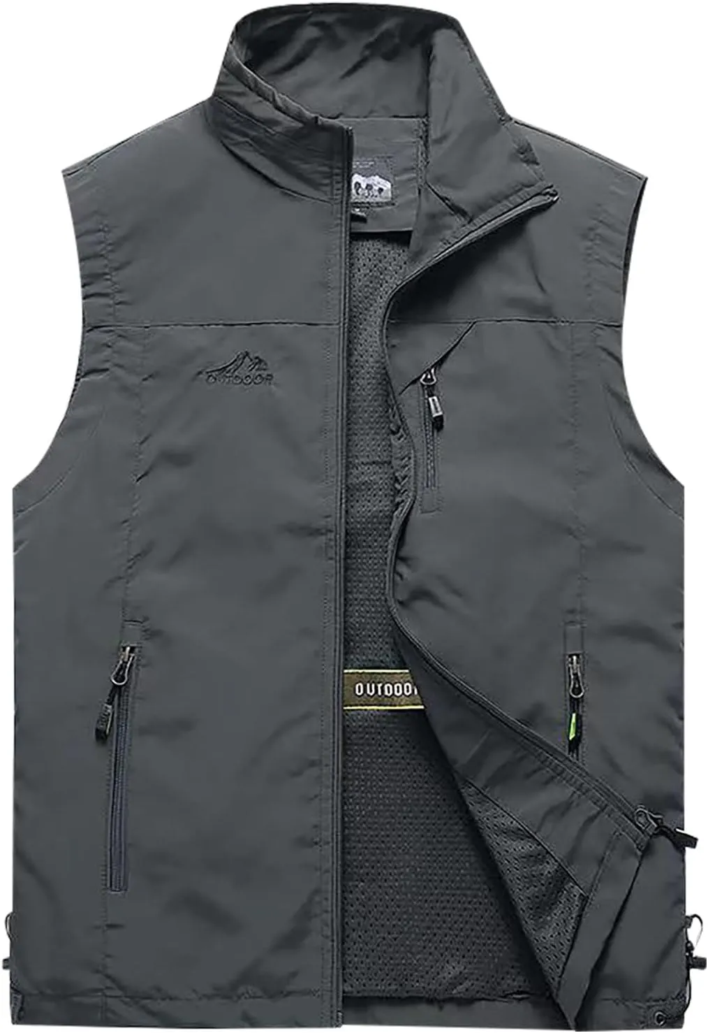 Ymosrh Men's Down Vest Puffer Vest Winter Outdoor Zipper Sleeveless Warm Puffey Jacket Vest, XL-4XL