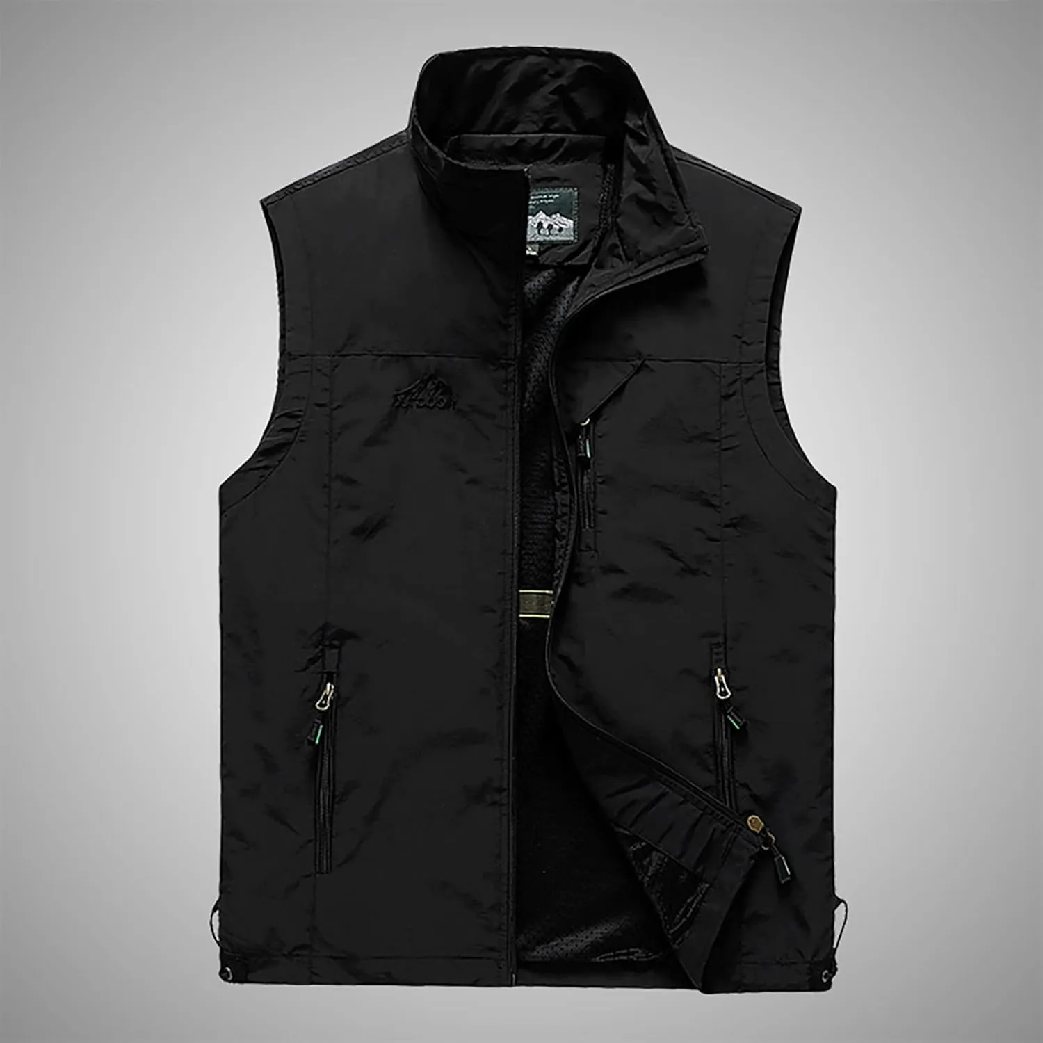 Ymosrh Men's Down Vest Puffer Vest Winter Outdoor Zipper Sleeveless Warm Puffey Jacket Vest, XL-4XL
