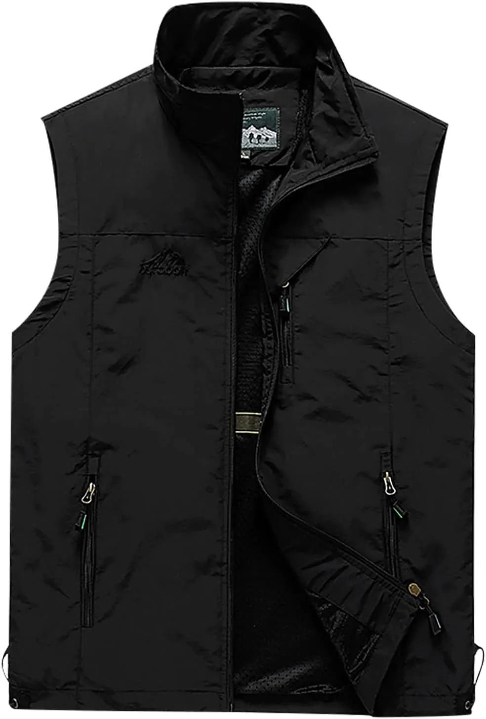 Ymosrh Men's Down Vest Puffer Vest Winter Outdoor Zipper Sleeveless Warm Puffey Jacket Vest, XL-4XL