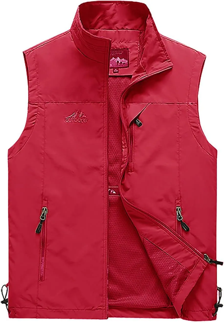 Ymosrh Men's Down Vest Puffer Vest Winter Outdoor Zipper Sleeveless Warm Puffey Jacket Vest, XL-4XL