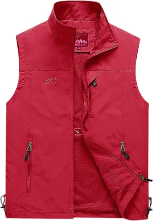 Ymosrh Men's Down Vest Puffer Vest Winter Outdoor Zipper Sleeveless Warm Puffey Jacket Vest, XL-4XL