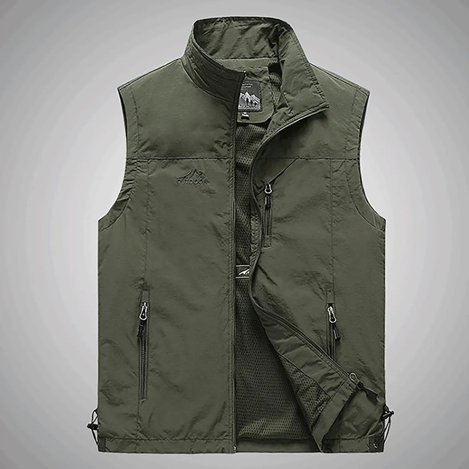 Ymosrh Men's Down Vest Puffer Vest Winter Outdoor Zipper Sleeveless Warm Puffey Jacket Vest, XL-4XL
