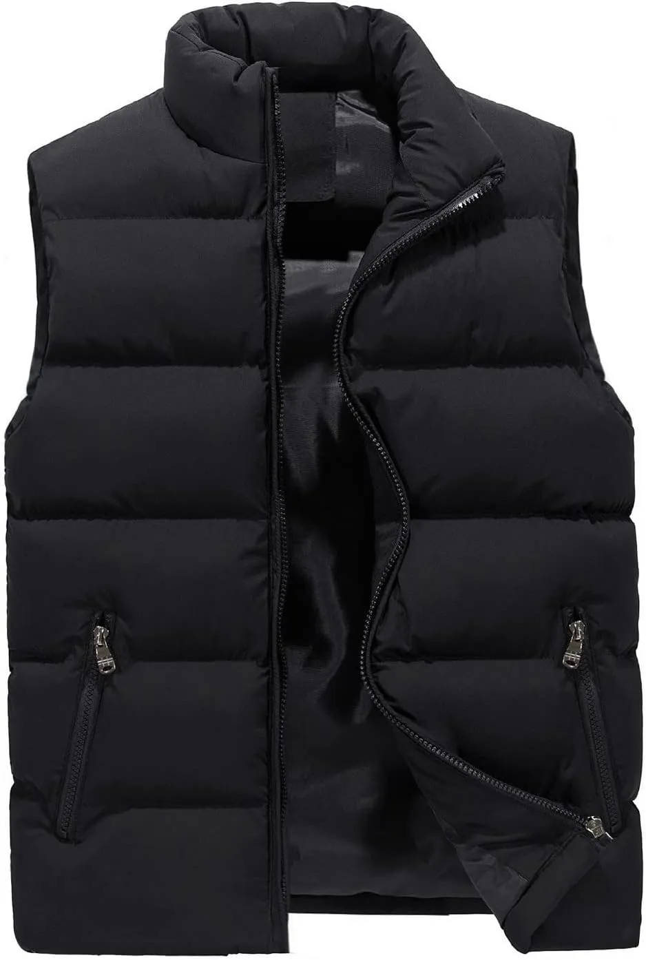 Ymosrh Men's Puffer Vest Outdoor Casual Stand Collar Vests Padded Jacket Coat Lightweight Vests, S-5XL